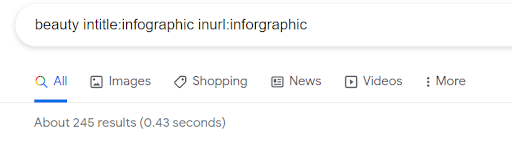 search operator for infographics
