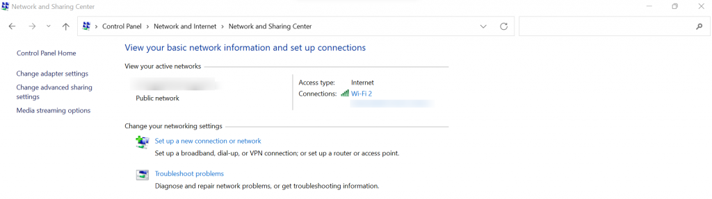 Changing the network settings of your network adapter